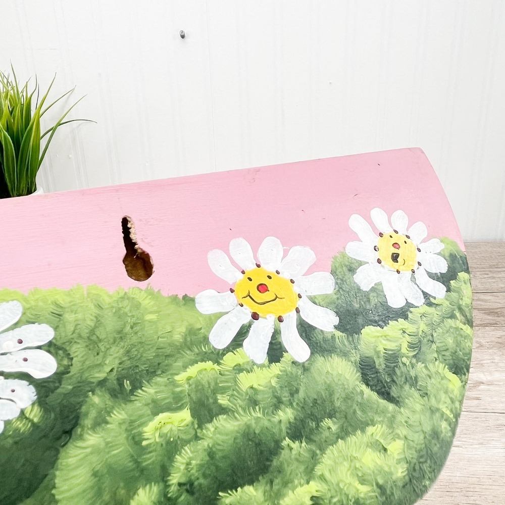 Vintage Wooden Shelf with Painted Bee & Daisies: Play Haus Whimsical Decor - Picture 11 of 14